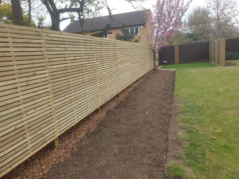 Fence panels installed by Green Room Gardens