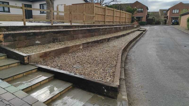 Sleeper installations by Green Room Gardens