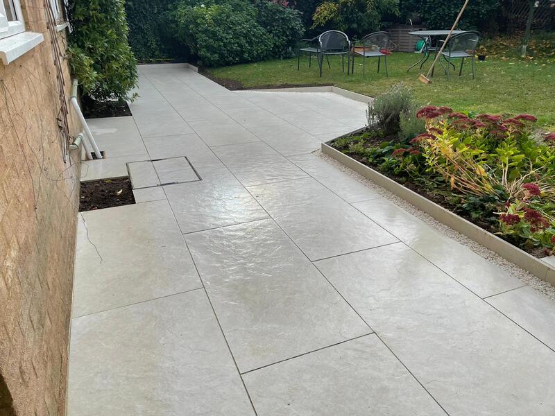 Large format porcelain tiles