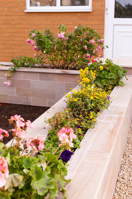 Raised beds built by Green Room Gardens in Cambridge